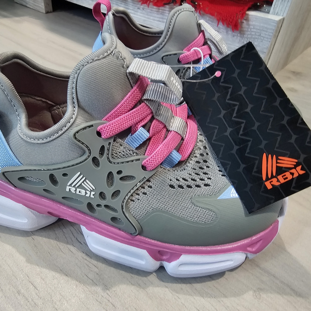 RBX Toddler Girl Gray And Pink Sneakers Size 10
